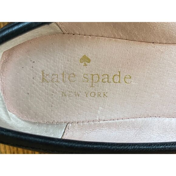 Kate Spade New York Black Horsebit Slip On Loafer Shoes Women's Size 7 - Picture 4 of 9